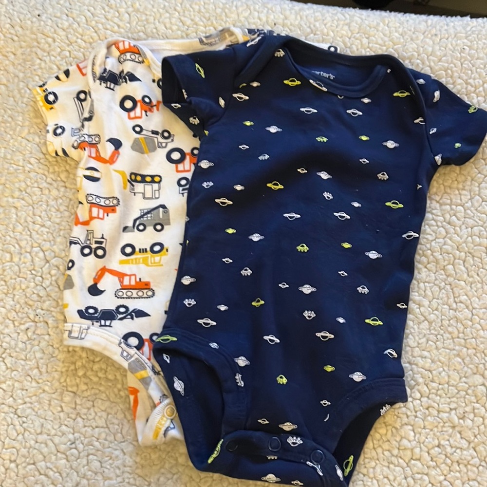 2 Pack - UFO onesie and Dump Truck Onesie